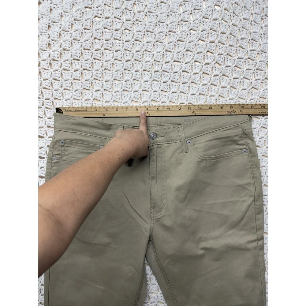 Levi's 514 Pants Jeans Mens 36x34 Fits 37x32 Tan Khaki Stretch Mid Rise Straight